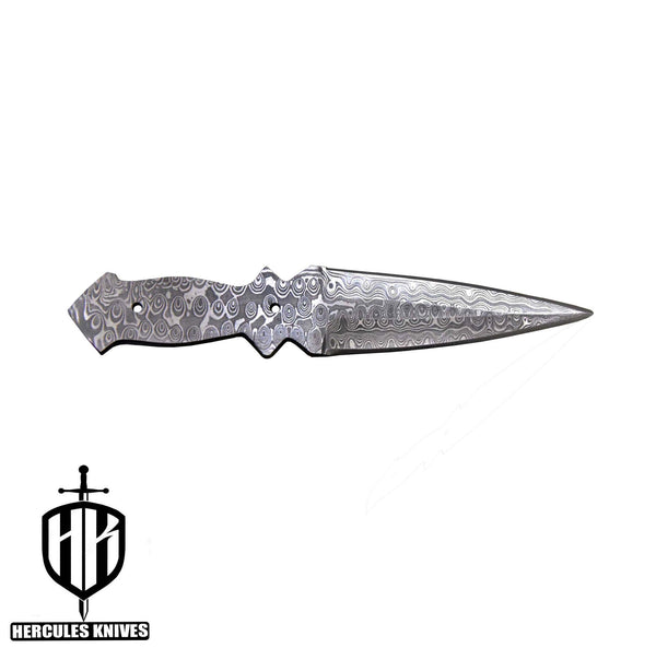 Hercules Custom Hand Forged Damascus Steel Dagger Skinning Blank Blade Camping Hunting Knife Handmade Knife Making Supplies