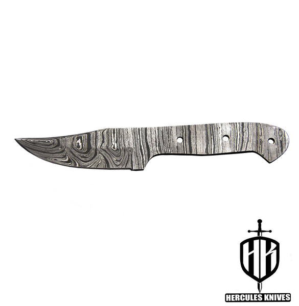 Hercules Custom 8.1"OAL Hand Forged Damascus Steel Blank Blade Army Knife Camping Knife Handmade (Free Shipping)