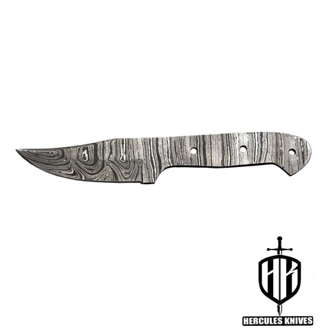 Hercules Custom 8.1"OAL Hand Forged Damascus Steel Blank Blade Army Knife Camping Knife Handmade (Free Shipping)