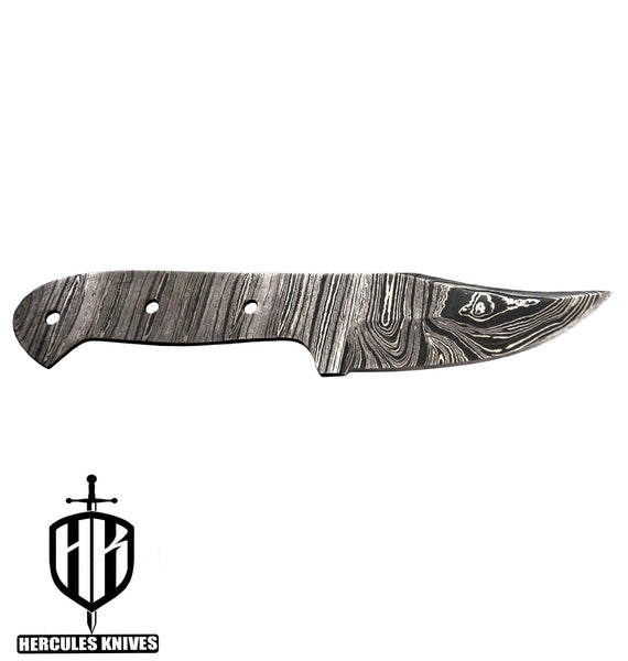 Hercules Custom 8.1"OAL Hand Forged Damascus Steel Blank Blade Army Knife Camping Knife Handmade (Free Shipping)