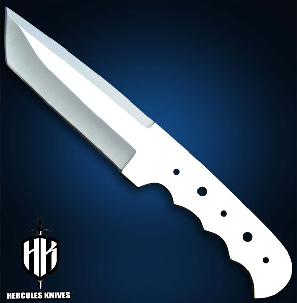 Custom 10.0" OAL Spring Steel 5160 Blank Blade Tanto Hunting Knife Handmade, No Damascus