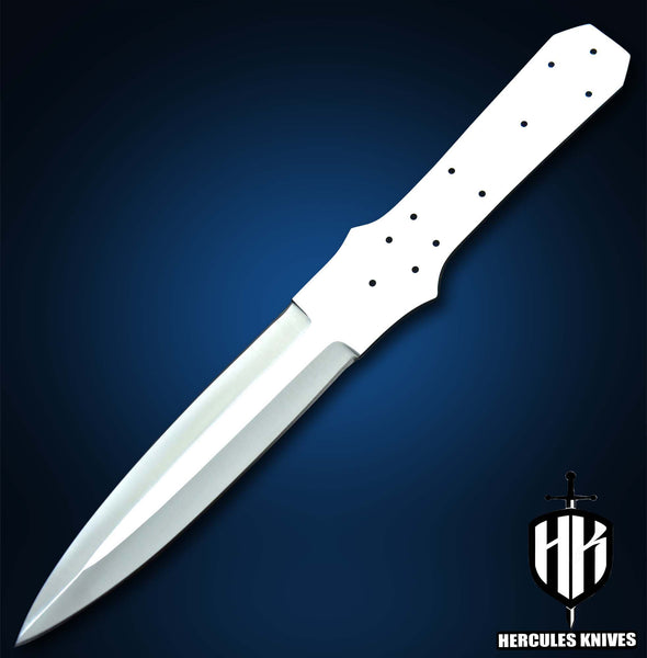 Hercules Custom 12.10" OAL Spring Steel 5160 Blank Blade Dagger Hunting Knife,No Damascus