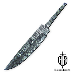 Custom 8.5"OAL Hand Forged Damascus Steel Blank Blade Camping Hunting Knife Handmade | Knife Making Supply