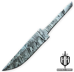 Custom 9.0"OAL Hand Forged Damascus Steel Blank Blade Camping Hunting Knife Handmade | Knife Making Supply
